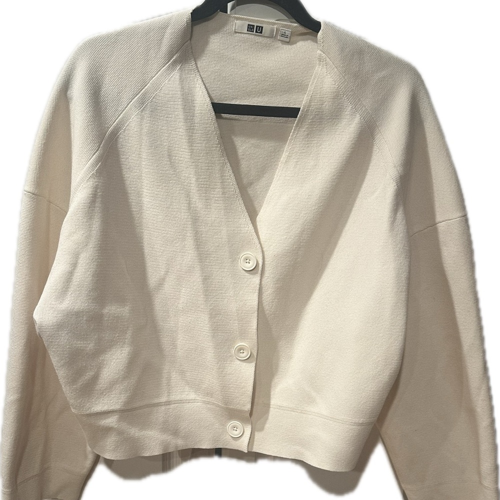 Uniqlo Women's Off-White Cardigan Sweater